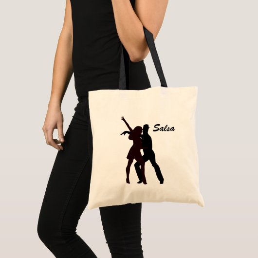 Tote Bag Silhouette des danseurs de Salsa (Devant (produit))