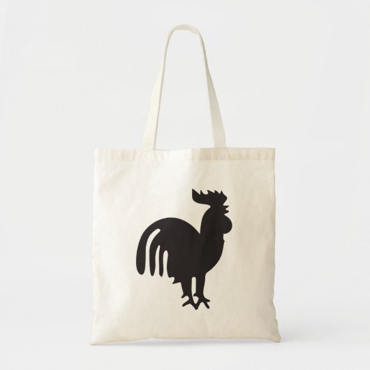 Tote Bag Silhouette du coq (Devant)