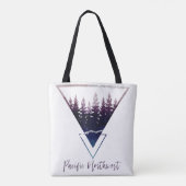 Tote Bag Silhouette du nord-ouest Pacifique de pin (Dos)
