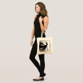 Tote Bag Silhouette d'une danseuse à Pointe (Devant (modèle))