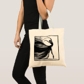 Tote Bag Silhouette d'une danseuse à Pointe (Devant (produit))