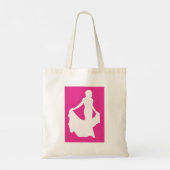 Tote Bag Silhouette élégante d'une femme en souffle (Dos)