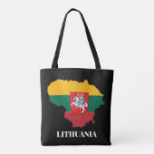Tote Bag Silhouette et drapeau lituaniens (Dos)