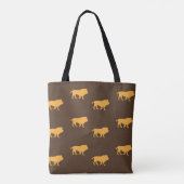 Tote Bag Silhouette Lion sur brune (Dos)
