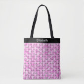 Tote Bag Silhouette mignonne, rose moderne (Devant)
