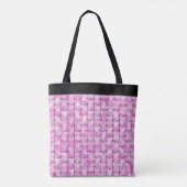 Tote Bag Silhouette mignonne, rose moderne (Dos)
