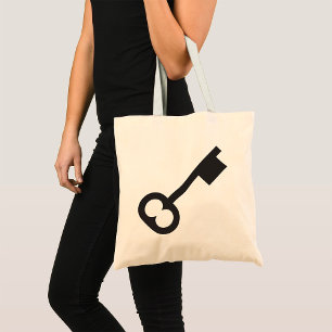 Tote Bag Silhouette minimaliste à clé Vintage