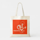 Tote Bag Silhouette Moderne du Rooster Early Riser portugai (Dos)