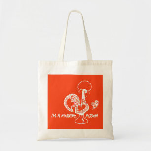 Tote Bag Silhouette Moderne du Rooster Early Riser portugai