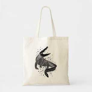 Tote Bag Silhouette noire d'un crocodile