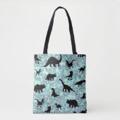 Tote Bag silhouette requin-baleine sur galaxie en pente (Devant)
