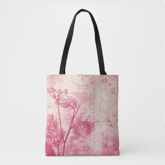 Tote Bag Silhouette rose assez botanique de graine de (Devant)
