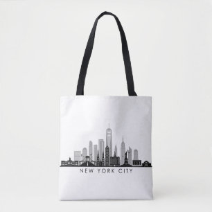 Tote Bag Silhouette Skyline de la ville de New York Manhatt