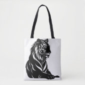 Tote Bag Silhouette Tiger (Devant)