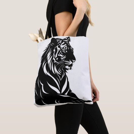 Tote Bag Silhouette Tiger (De près)