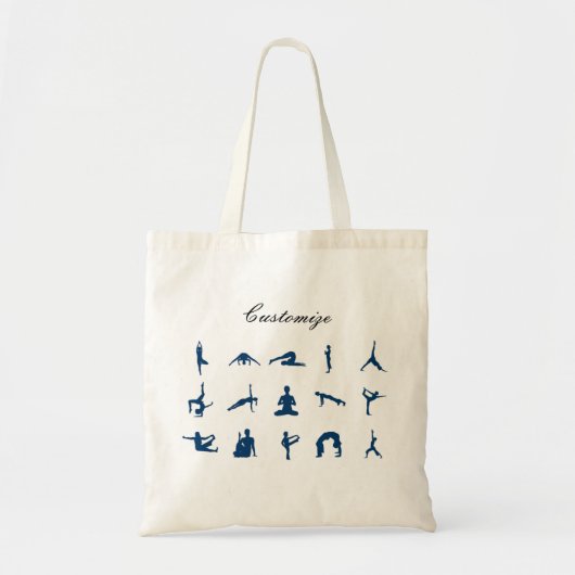 Tote Bag Silhouette Yoga Pose Thunder_Cove (Devant)