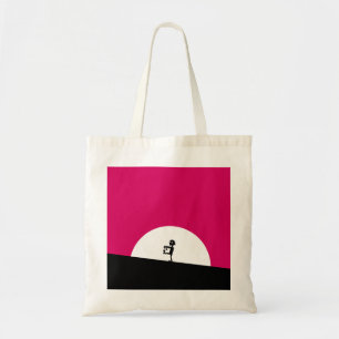 Tote Bag Silhouette Zombie avec Pleine lune