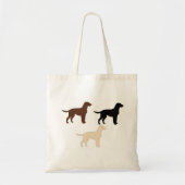 Tote Bag silhouettes de couleur de labrador retriever (Devant)