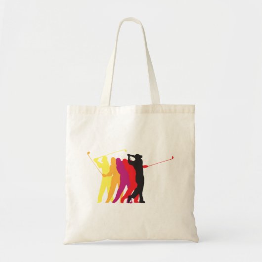 Tote Bag Silhouettes de Golfer (Devant)