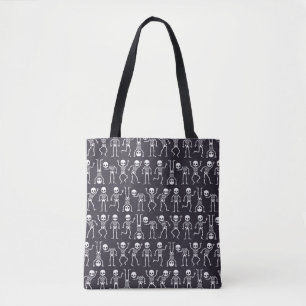 Tote Bag Silhouettes de squelette motif sans soudure pour h