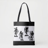 Tote Bag silhouettes grecques anciennes de l'impression Mus (Devant)