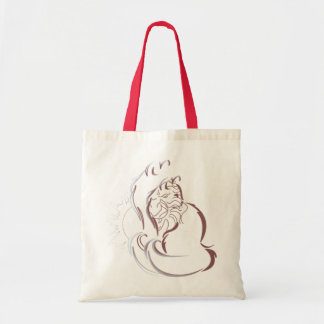 Tote Bag Silhouettes ombres soleil, lion et chat