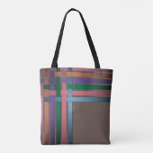 Tote Bag Silk ribbons lines black background pattern (Dos)