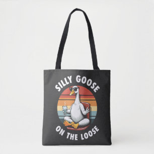 Tote Bag Silly Goose sur Loose Meditation Yoga Retro