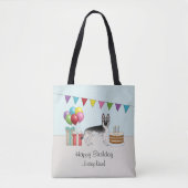 Tote Bag Silver Sable berger allemand coloré Anniversaire (Devant)
