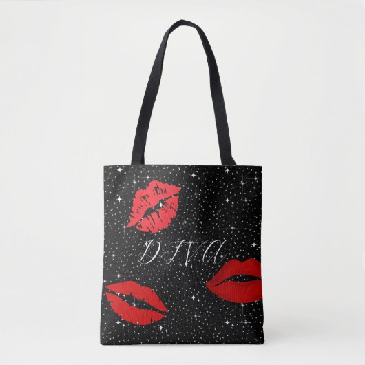 Tote Bag Silver Stars Diva tendance (Devant)
