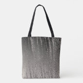 Tote Bag Silver Streaks Metallic Stripe Motif moderne (Dos)