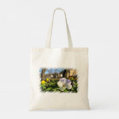 Tote Bag Silver white pansy (Dos)