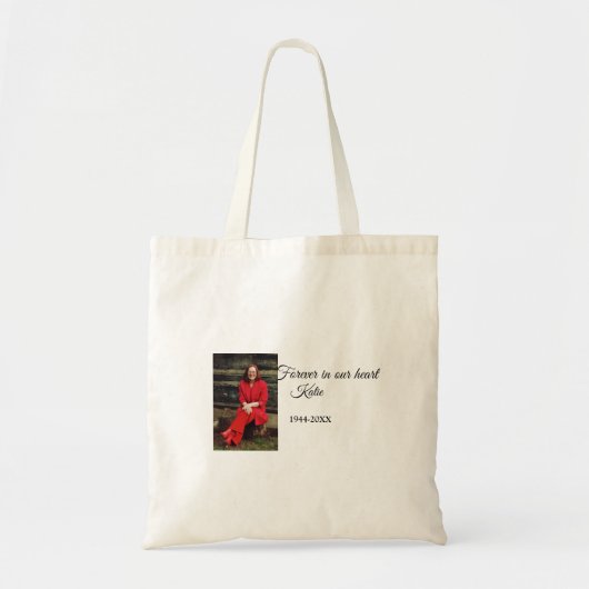 Tote Bag simple Ajouter votre photo texte mémorial gardien (Devant)