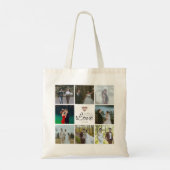 Tote Bag Simple Chic Photo Collage Grille Amour Heart Keeps (Dos)
