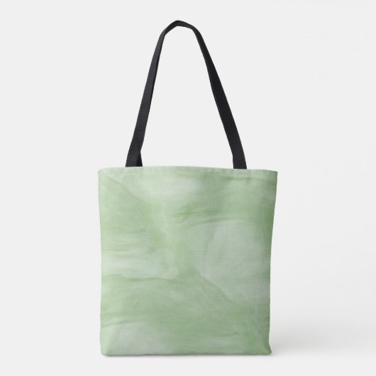 Tote Bag Simple clair vert subtil marbre moderne Monogramme (Dos)