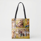 Tote Bag Simple collage de 5 photos (Devant)