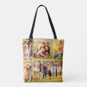 Tote Bag Simple collage de 5 photos (Dos)
