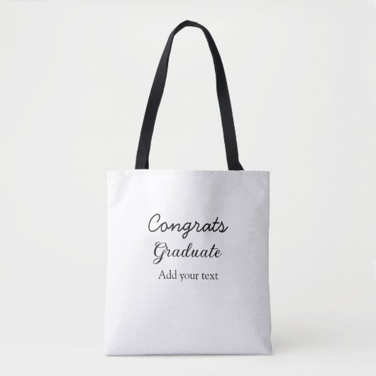 Tote Bag Simple congratulation graduation add your (Devant)