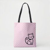 Tote Bag Simple Cute Cat (Devant)