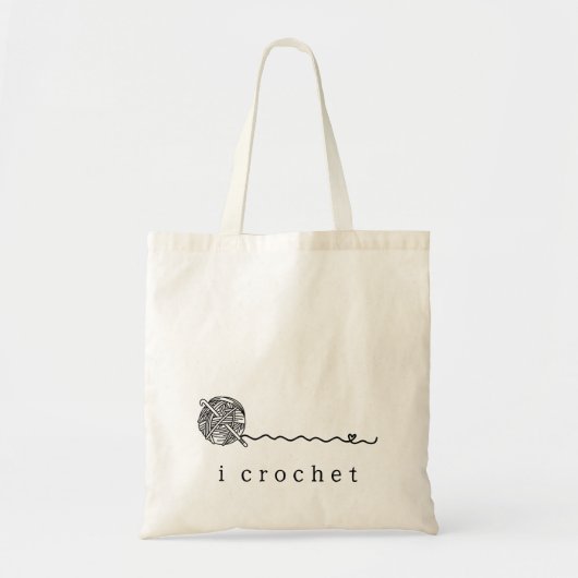 Tote Bag Simple Cute Yarn Hook I Crochet (Devant)