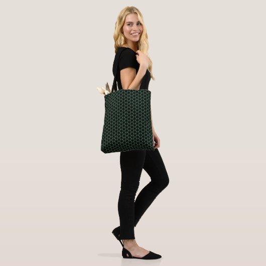Tote Bag Simple dark green and black line patterned Tote (Sur le modèle)