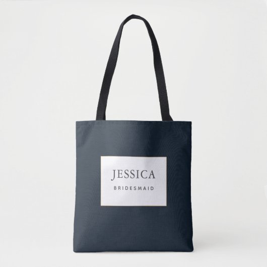 Tote Bag Simple Elegant Gold Deep Navy (Devant)