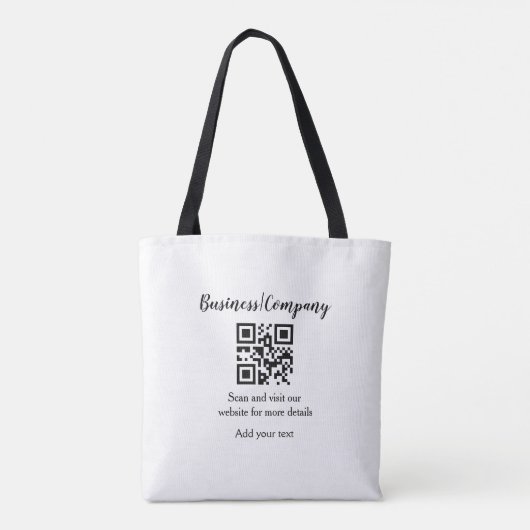 Tote Bag Simple entreprise site web code-barres QR ajouter (Dos)
