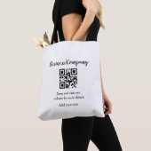 Tote Bag Simple entreprise site web code-barres QR ajouter  (De près)