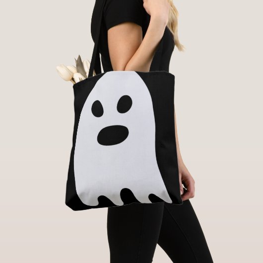 Tote Bag Simple fantôme blanc d'Halloween (De près)