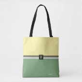 Tote Bag Simple Jaune clair et Asperges Vert Deux Tons (Devant)