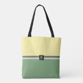 Tote Bag Simple Jaune clair et Asperges Vert Deux Tons (Dos)