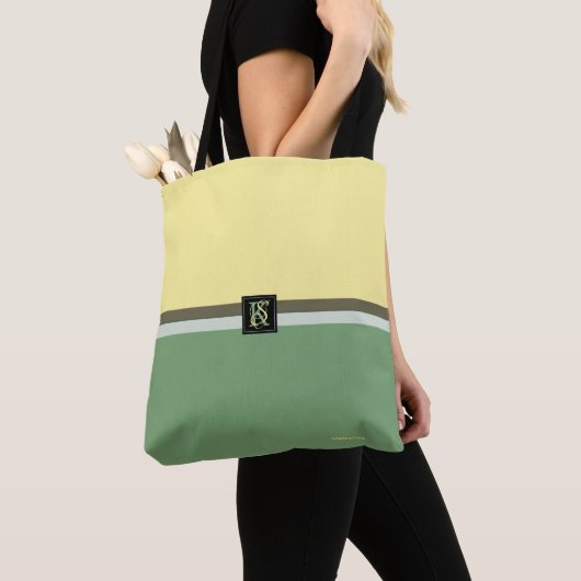 Tote Bag Simple Jaune clair et Asperges Vert Deux Tons (De près)