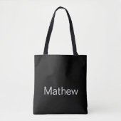 Tote Bag simple lettre initiale monogramme ajouter votre no (Devant)