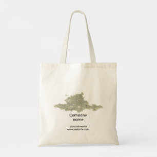 Tote Bag Simple logo personnalisé élégant minimaliste ici e